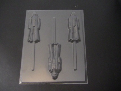 388sp Star Peace Invader Chocolate or Hard Candy Lollipop Mold